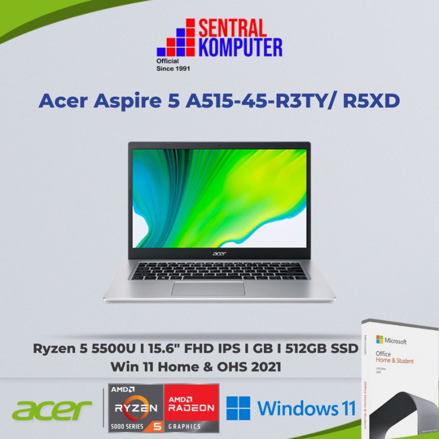 Acer Aspire 5 A515-45-R5XD (AMD Ryzen 5 -5500U 2.10Ghz)