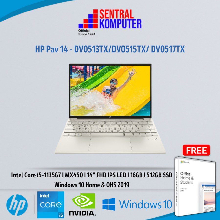 HP Pav 14 – DV0513TX/DV0515TX/DV0517TX (Intel Core i5-1135G7 (up to 4.2 GHz with Intel Turbo Boost Technology, 8 MB L3 cache, 4 cores)