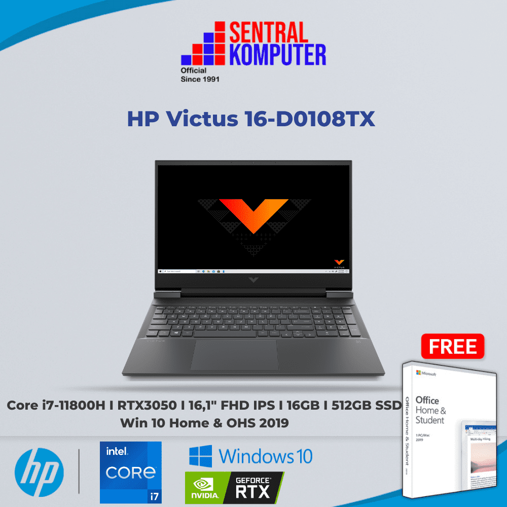HP Victus 16-D0108TX (Intel® Core™ i7-11800H (up to 4.6 GHz with Intel® Turbo Boost Technology, 24 MB L3 cache, 8 cores, 16 threads)