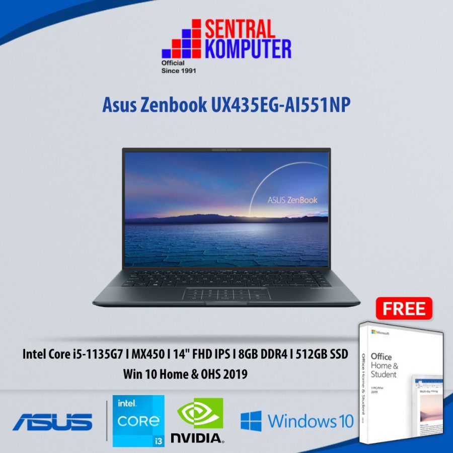 Asus Zenbook UX435EG-AI551NP (Intel Core i5-1135G7 Processor 2.4 GHz (8M Cache, up to 4.2 GHz, 4 cores)