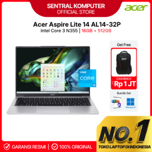 Acer Aspire Lite 14 AL14-32P-37CE / 359Z i3-N355 8GB DDR5 512GB SSD