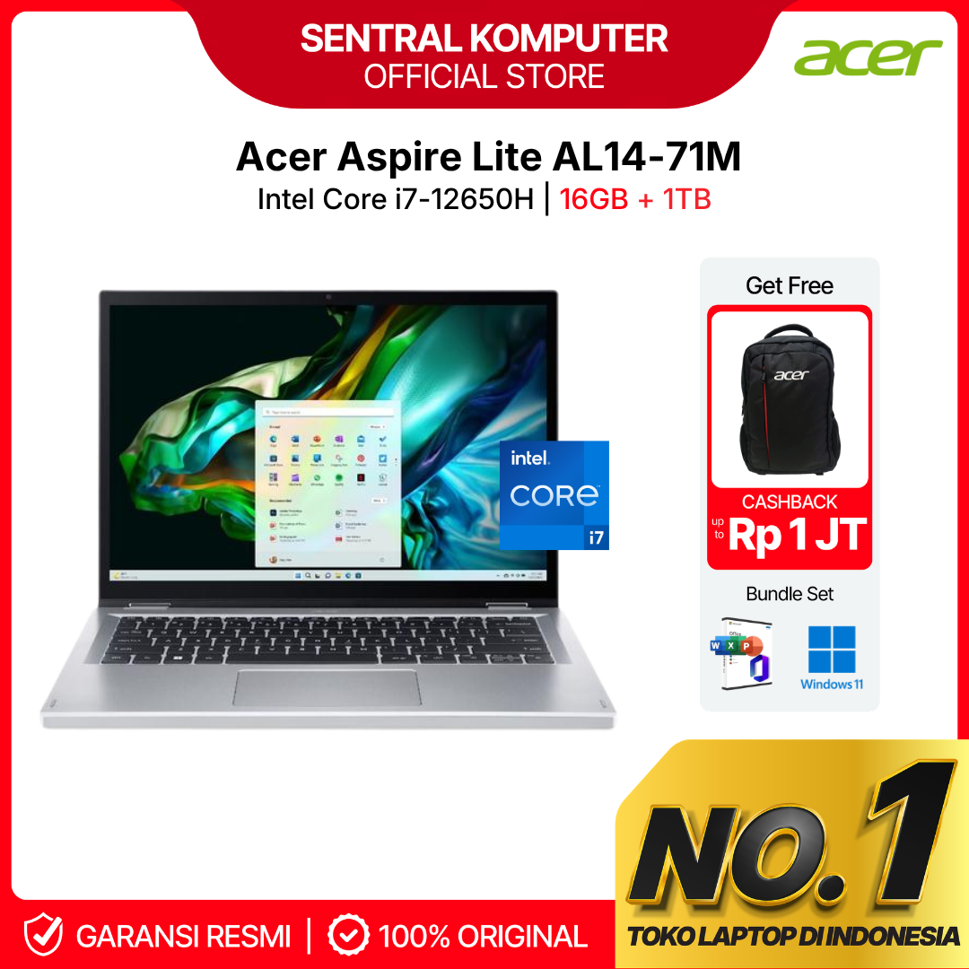 Acer Aspire Lite AL14-71M-71E2 i7-12650H 16GB 1TB