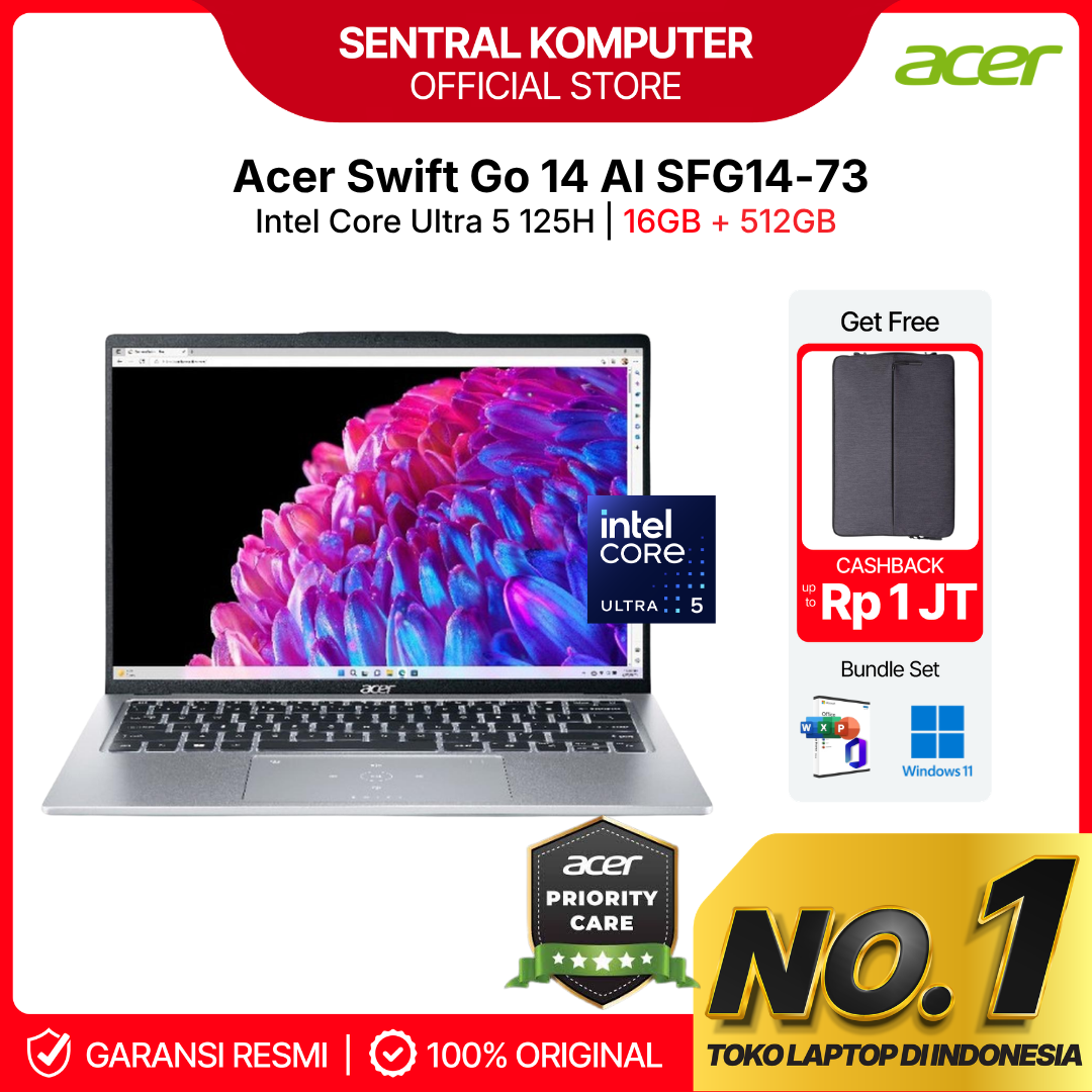 Acer Swift GO SFG14-73-5135 Ultra 5-125H 16/32GB 512G