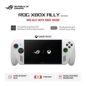 ASUS ROG Xbox Ally RC73YA-Z2AA30A6W – White [AMD Ryzen Z2 A Processor / AMD Radeon Graphics / 16GB / 512GB / 7inch / WIN11]