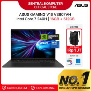 ASUS GAMING V16 V3607VH I7N55B6T HM Core i7 240H 16GB 512GB 5050 W11 OHS 2024 Microsoft 365 Basic Matte Black