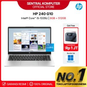 Laptop HP 240 G10 Intel Core i5 Iris X 8GB RAM 512GB SSD Silver Free Windows 11 Home 14 Inch