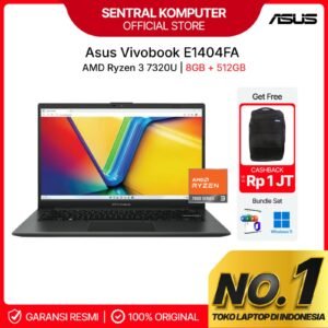 ASUS VIVOBOOK GO 14 E1404FA FHD3851M FHD3852M FHD3853M AMD RYZEN 3-7320U 8GB 512GB WIN 11 HOME + OFFICE