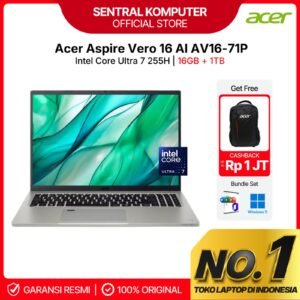 ACER Aspire Vero 16 AI AV16-71P Ultra 7 255H 16GB 1TB W11+OHS 16.0WUXGA