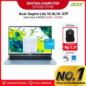 ACER ASPIRE LITE 14 AL14 37P I3 N355 8GB 256GB 512GB W11+OHS 14.0 FHD IPS