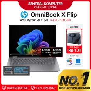 HP OmniBook X Flip 2IN1 14 Touch OLED Ryzen AI 7 350 32GB 1TB W11+OHS+M365 14.0 3K 120HZ