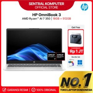 HP OMNIBOOK 3 NG AI 14 HA0435AU AMD RYZEN AI 7 350 16GB 512GB SSD 14.0 FHD IPS W11 OHS