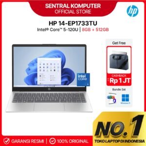 Laptop HP 14 ep1733TU ep1711TU Core 5 120U 8GB/16GB 512GB SSD 14"FHD Win11 OHS