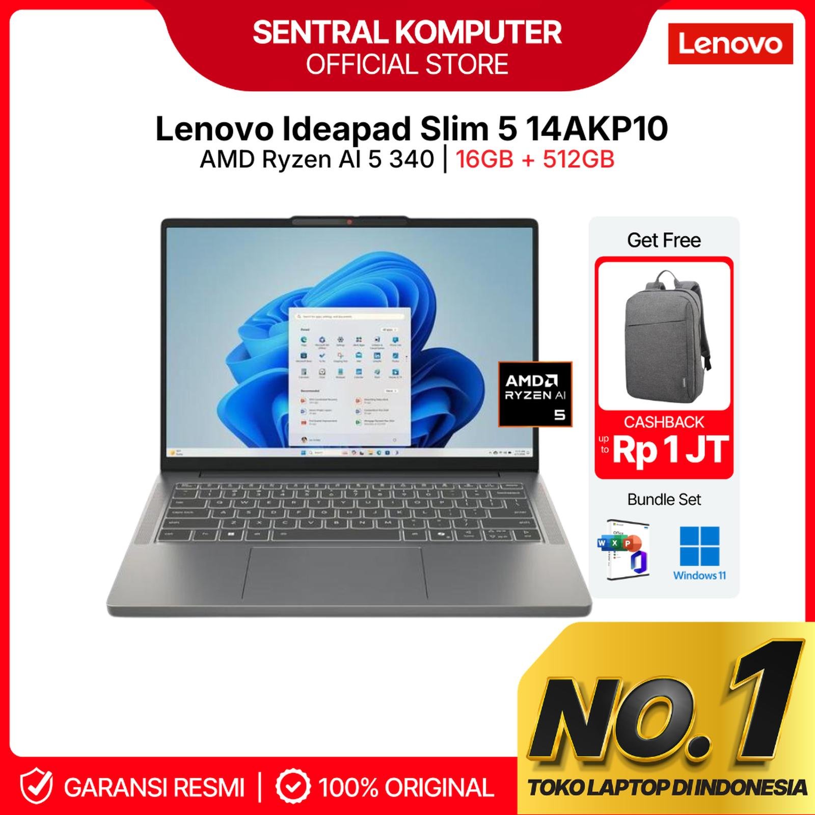Lenovo IdeaPad 5 2in1 OLED AMD Ryzen AI 5 340 16GB 512SSD 14 inch Touch Windows 11 14AKP10