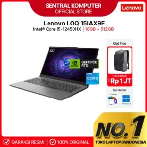LENOVO LOQ ESSENTIAL 15IAX9E I5 12450HX RTX3050 16GB 512GB 15.6FHD 144HZ 100SRGB BLIT W11 OHS+M365B