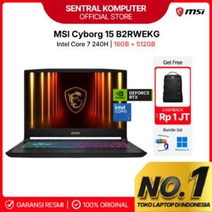 MSI CYBORG 15 RTX5060 CORE 7 240H 16GB 512GB W11+OHS 15.6FHD 144HZ 4ZRGB - B2RWEKG