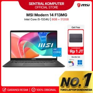 MSI MODERN 14 F13MG I5 1334U 8GB 512GB 14 0 FHD IPS 2YR W11 OHS
