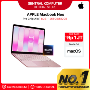 APPLE Macbook Neo A18 Pro Chip 2026 5-Core GPU 6-Core CPU 13.6" Resmi Indonesia