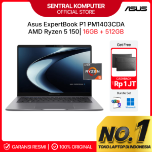 Laptop Asus ExpertBook P1 PM1403CDA S67151WS AMD Ryzen 7 170 512GB SSD 16GB 14" VIPS FHD W11 HOME + OHS 2024