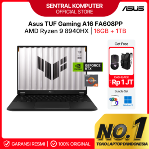 ASUS TUF Gaming A16 FA608PP Ryzen 9 8940HX RTX5070 1TB SSD 16GB 2.5K WQXGA IPS 100%sRGB 165Hz Win11+OHS