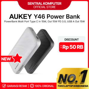 Aukey Y46 Power Bank 10.000 Multi Port Type C In 15W Powerbank