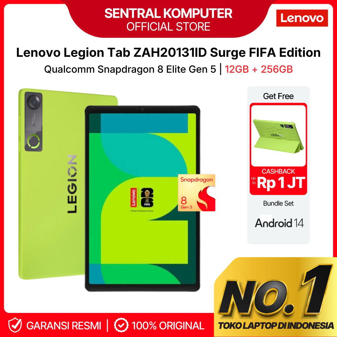 LENOVO LEGION TABLET FIFA WORLD CUP EDITION GEN 5 8.8 SNAPDRAGON 8 ELITE GEN 5 12GB 256GB 1Y ADP + CASE + GLASS FILM - SURGE