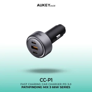 AUKEY Car Charger 66W 3 PORT ( 2 USB C & 1 USB A) PD 3.0 QC 3.0 Multi Port PathFinder Mix 3 CC-P1 GARANSI RESMI