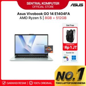 Laptop ASUS VIVOBOOK GO 14 E1404FA RYZEN 5 40 8/16GB 512GB W11+OHS 14.0