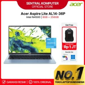 ACER LAPTOP ASPIRE LITE 14 AL14-36P-C7Q8/AL14-36P-C9YY 14" FHD INTEL CELERON N4500 RAM 8GB STORAGE 256GB 512GB SSD INTEL UHD GRAPHICS WINDOWS 11