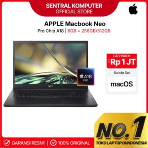 APPLE Macbook Neo A18 Pro Chip 2026 5-Core GPU 6-Core CPU 13.6" Resmi Indonesia