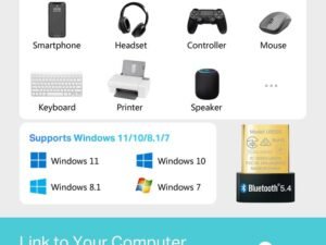 TP-Link UB500 Bluetooth 5.4 Nano USB Adapter untuk PC Laptop Dongle Win 11/10/8.1/7 Plug and Play Koneksi Nirkabel Stabil dan Portabel