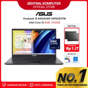 ASUS VIVOBOOK 15 TOUCH A1504VAP INTEL CORE 5 120U 16GB 512GB W11+OHS+M365B 15.6" FHD IPS VIPS