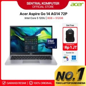 [New Colour] Acer Aspire Go 14 AG14-72P CORE 5 120U 8GB/16GB 512GB SSD 14" WUXGA IPS W11H OH24 + M365