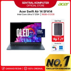 Acer Swift Air 14 AI SFA14-71M-50N4 Intel Core Ultra 5-125H 16GB DDR5 512GB SSD 14inch WUXGA OLED Win 11 Home OHS