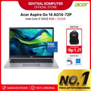 ACER LAPTOP ASPIRE GO 14 AG14-72P-571C 14" WUXGA INTEL CORE 5 120U RAM 8GB STORAGE 512GB SSD INTEL GRAPHICS WINDOWS 11