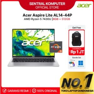 ACER ASPIRE LITE 14 AL14-44P RYZEN 5 7430U 8GB 512GB SSD 14.5" WUXGA IPS W11 OH24+M365