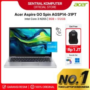ACER ASPIRE GO SPIN AGSP14 TOUCH CORE 3 N355 8GB 512GB w11 14" 2in1