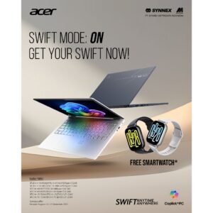 ACER Swift GO 14 AI OLED SFG14 64 R9FP AMD Ryzen 5 AI 340 32/512GB SSD Windows 11 OHS M365B 14" inch 3K Silver