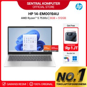 HP 14s Ryzen 5 7530U 8GB 512GB W11+OHS 14.0FHD IPS Blit