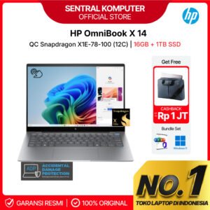 HP OmniBook X 14-FE0333QU SNAPDRAGON X ELITE X1E 78100 16GB 1TB 14inch 2.2K Touch W11 OHS