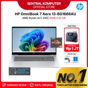 Laptop HP OmniBook 7 Aero Next Gen AI 13 BG1666AU / BG1667AU Ryzen AI 5 340 16GB 512GB SSD Radeon 840M 13.3" IPS Win11 & OHS