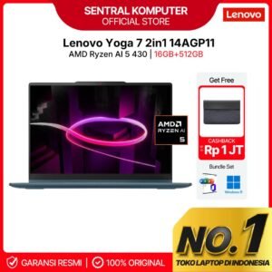 Lenovo Yoga 7 2in1 14 Ryzen AI 5 430 16GB 512GB SSD Windows 11 Office 14 Inch WUXGA OLED 3Y PREM+ADP 4AID
