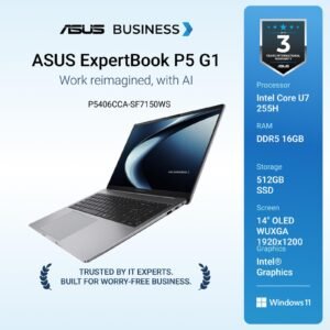ASUS EXPERTBOOK P5406CCA ULTRA 7 255H RAM 16GB SSD 512GB WINDOWS 11 OFFICE +M365 14" WQXGA