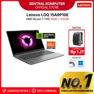 LENOVO LOQ 15ARP10E GEFORCE RTX 3050 6GB Ryzen 7 170 16GB 512GB W11+OHS 15.6" FHD IPS 300nits 100% sRGB 144Hz