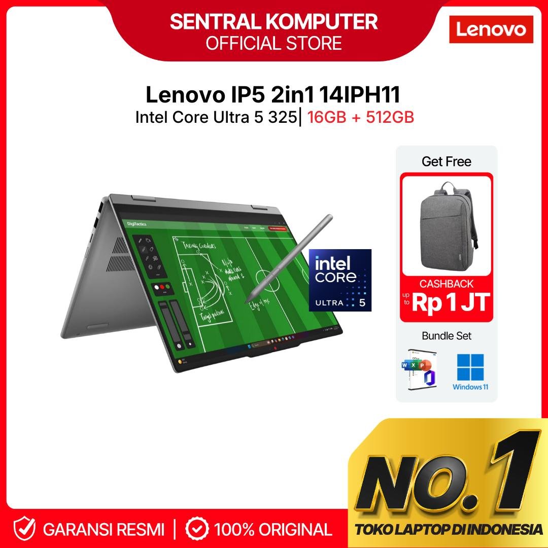 Lenovo IdeaPad 5 2in1 14IPH11 Touch Intel ULTRA 5 325 16GB 512GB ssd W11+OHS 14.0 WUXGA