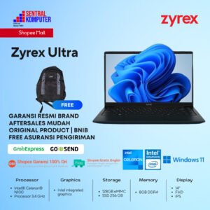 LAPTOP ZYREX ULTRA N100 8GB 128GB 256GB W11 14.0 INCH