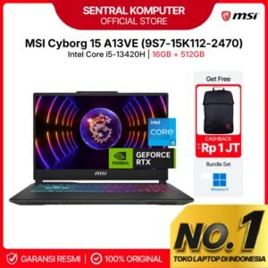 Laptop MSI CYBORG 15 BLACK EDITION RTX4050 I5 13420H 16GB 512GB W11 15.6FHD IPS 144HZ
