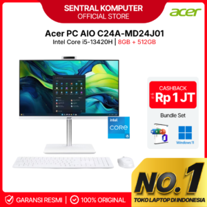 ACER ASPIRE AIO C24A I5 13420H 8GB 512GB 23.8FHD W11+OHS+M365B