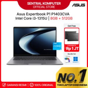 ASUS EXPERTBOOK P1 P1403CVA S63850WS I3 1315U 8GB 512SSD W11+OHS FHD WV FP 3Y 1Y ADP MISTY GREY