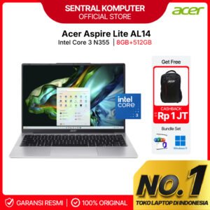 [NEW] ACER Aspire LITE 14 AL14 Core 3-N355 8GB DDR5 512GB 14" WUXGA Intel UHD W11 OHS