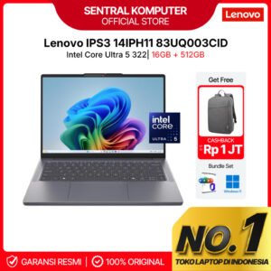LAPTOP LENOVO IDEAPAD SLIM 3 14IPH11 ULTRA 5 322 16GB 512GB WINDOWS 11+OFFICE 14.0WUXGA